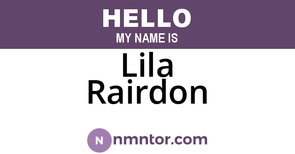 Lila Rairdon