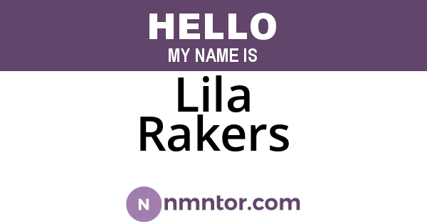 Lila Rakers