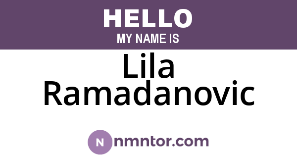 Lila Ramadanovic