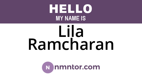 Lila Ramcharan