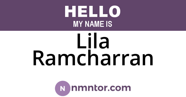 Lila Ramcharran