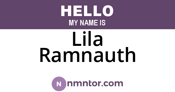 Lila Ramnauth