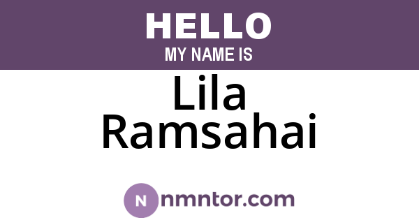 Lila Ramsahai
