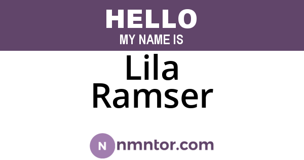 Lila Ramser