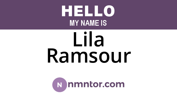 Lila Ramsour