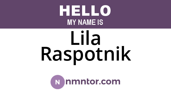 Lila Raspotnik