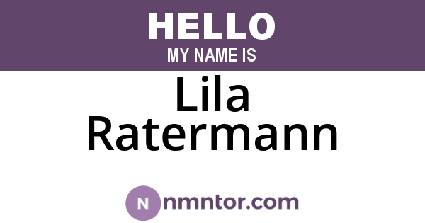 Lila Ratermann