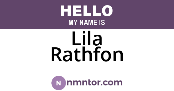 Lila Rathfon