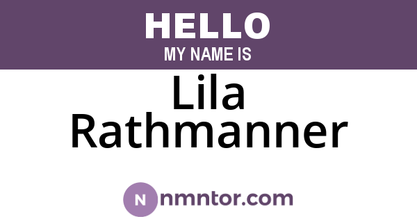 Lila Rathmanner