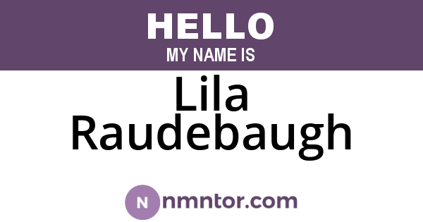 Lila Raudebaugh