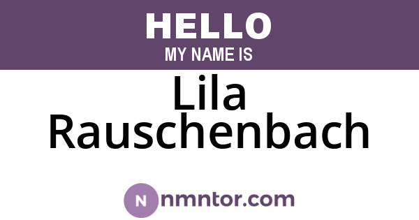 Lila Rauschenbach