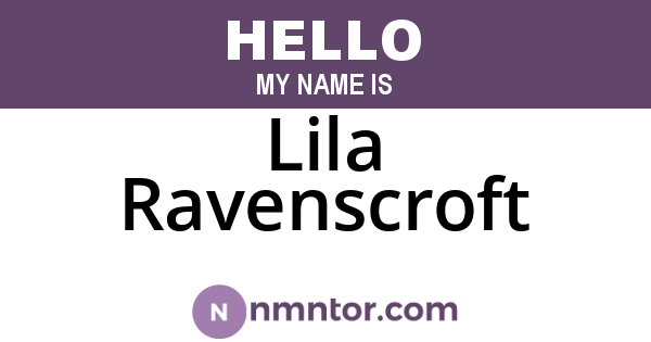 Lila Ravenscroft