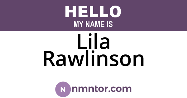 Lila Rawlinson