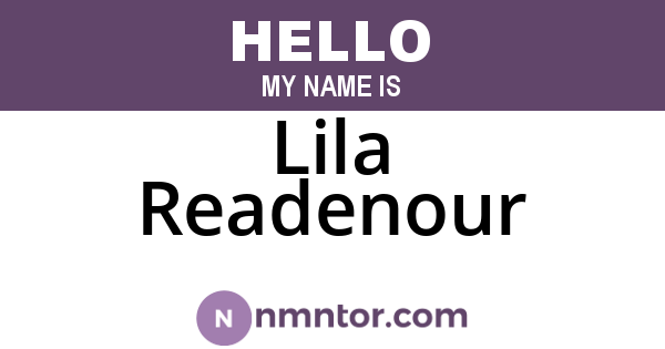 Lila Readenour