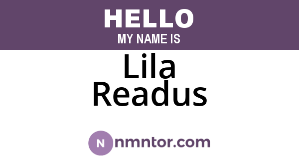 Lila Readus
