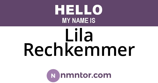 Lila Rechkemmer