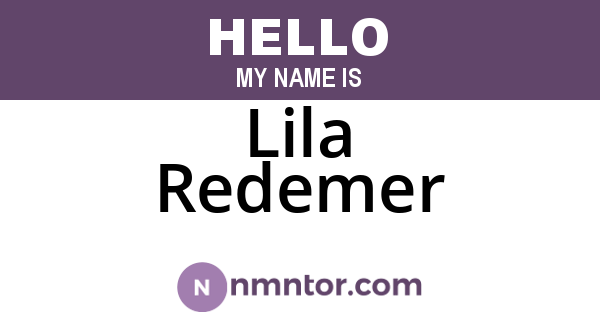 Lila Redemer
