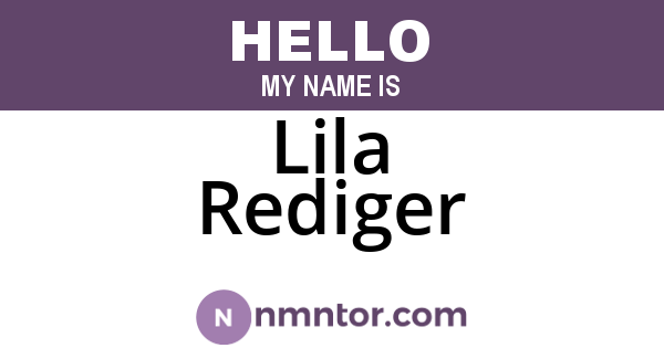 Lila Rediger