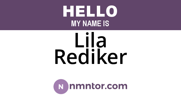 Lila Rediker