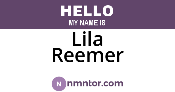 Lila Reemer