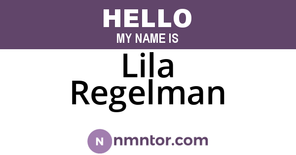 Lila Regelman
