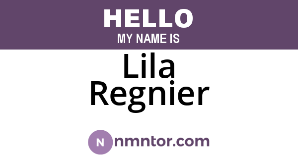 Lila Regnier