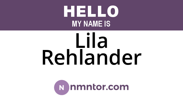 Lila Rehlander