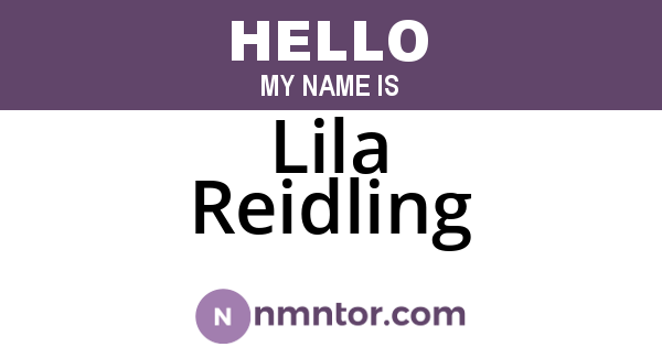 Lila Reidling