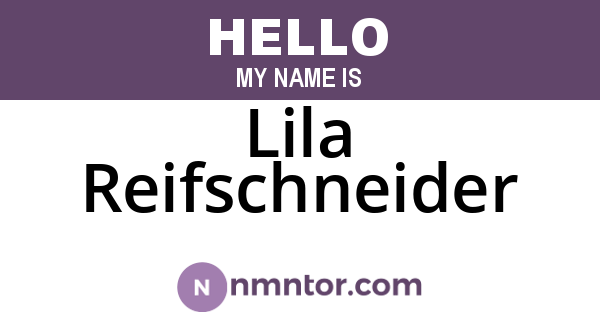 Lila Reifschneider