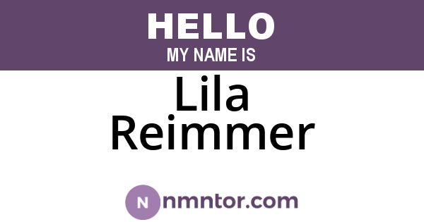 Lila Reimmer