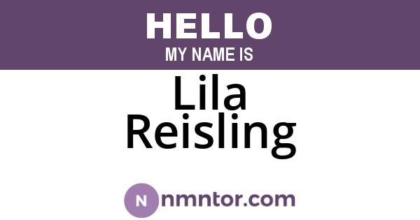 Lila Reisling
