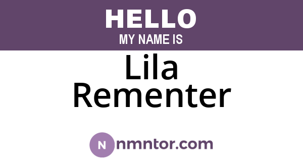 Lila Rementer