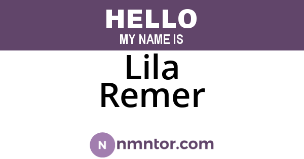 Lila Remer