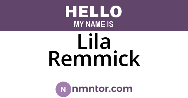 Lila Remmick