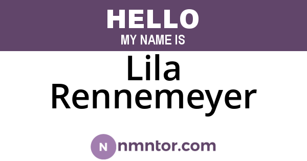 Lila Rennemeyer