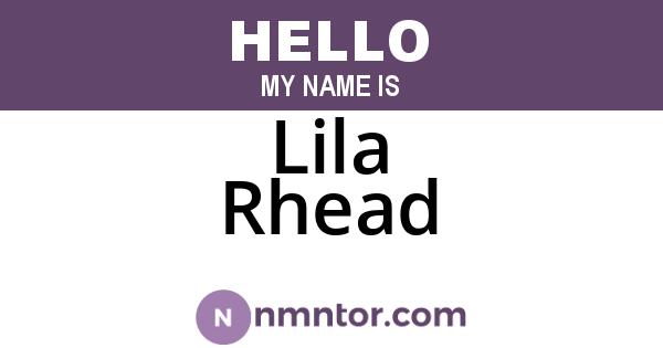 Lila Rhead