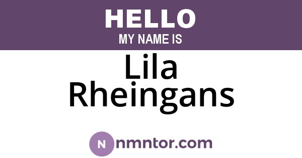 Lila Rheingans