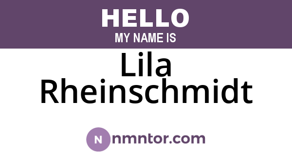 Lila Rheinschmidt