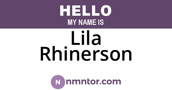 Lila Rhinerson