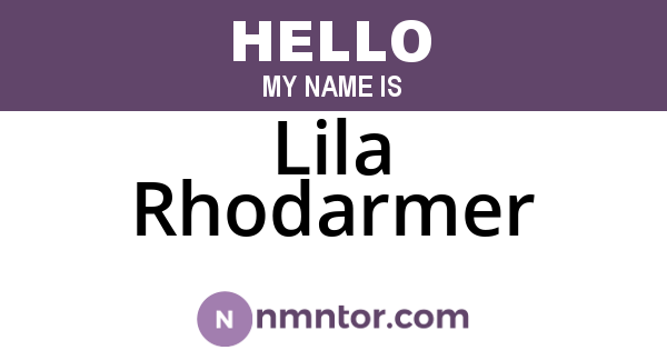 Lila Rhodarmer