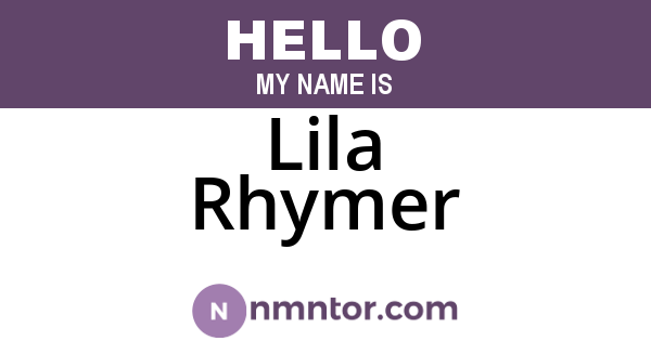 Lila Rhymer