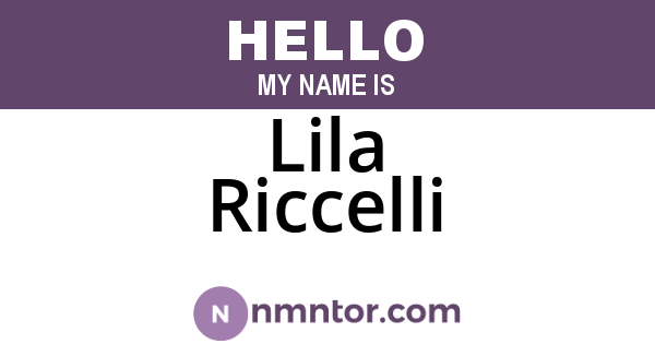 Lila Riccelli