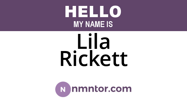 Lila Rickett