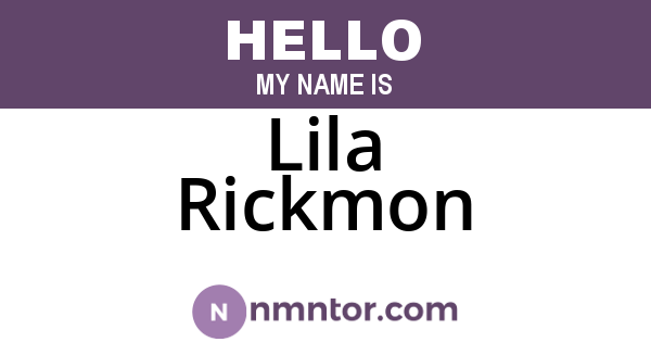Lila Rickmon