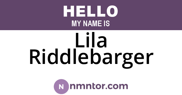 Lila Riddlebarger