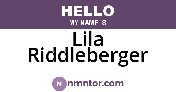 Lila Riddleberger