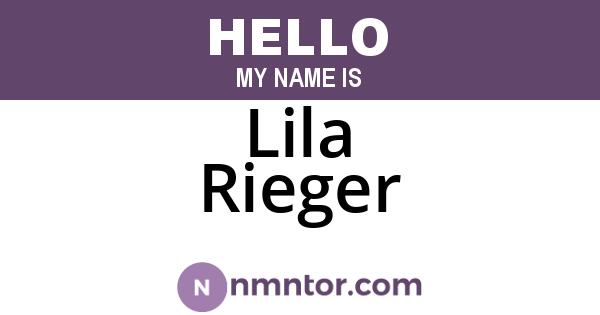 Lila Rieger