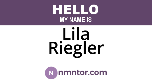 Lila Riegler