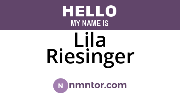 Lila Riesinger