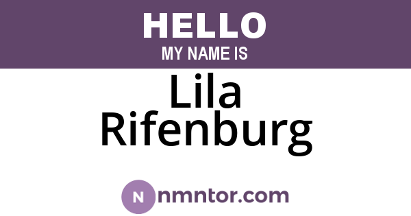 Lila Rifenburg